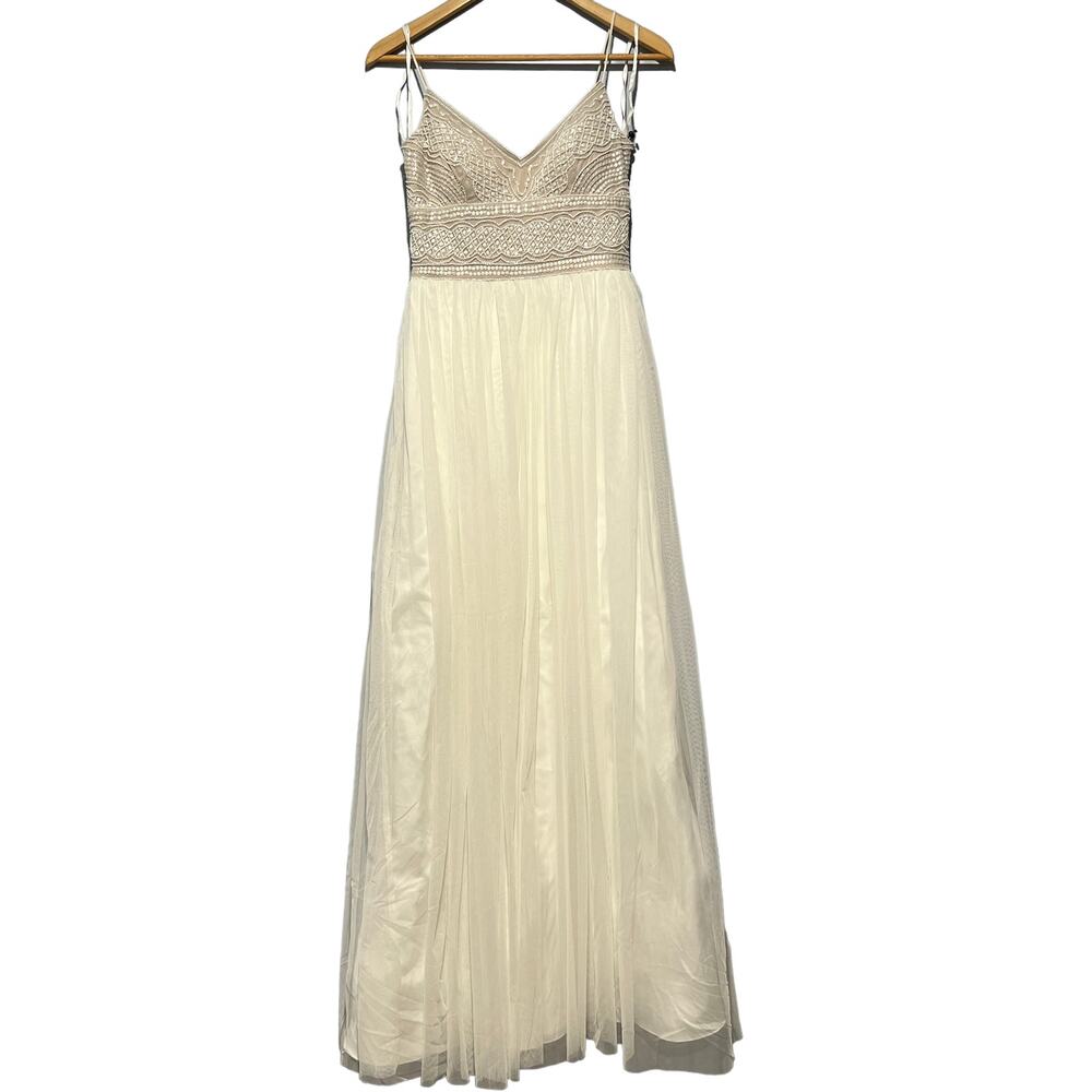 NEW Adrianna Papell Beaded Naya Bridal Dress Ivory White Size US 2